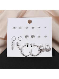 Серьги набор 9 пар 