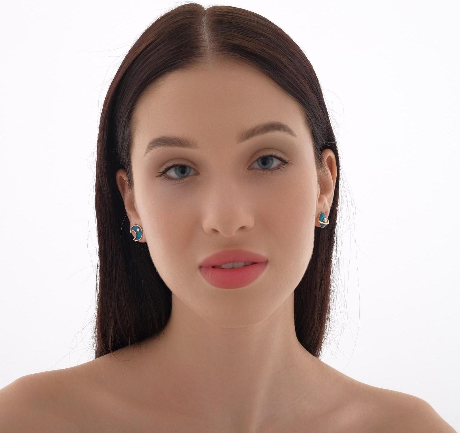 Серьги эмаль 