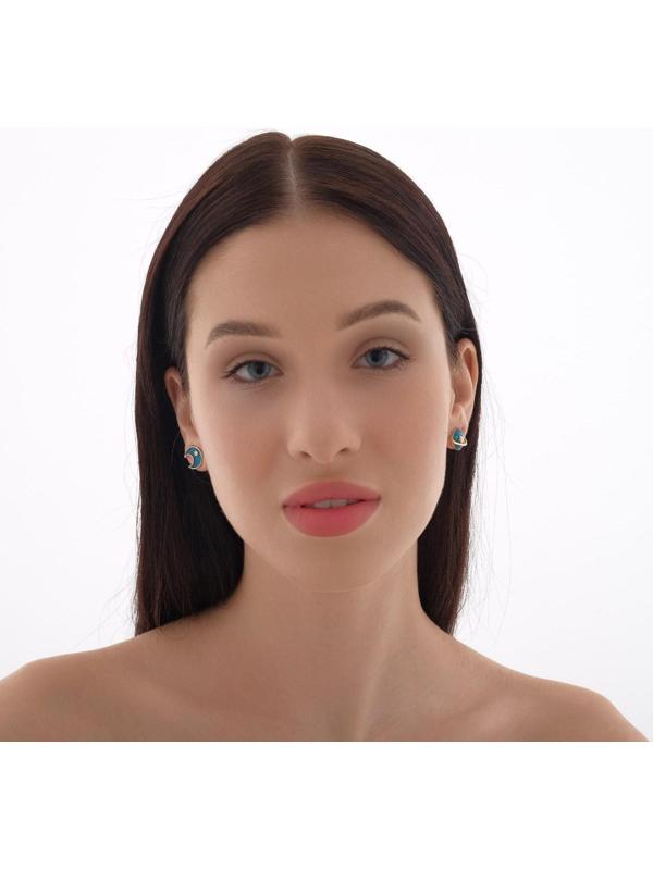 Серьги эмаль 