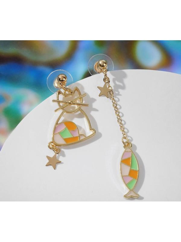 Серьги эмаль 