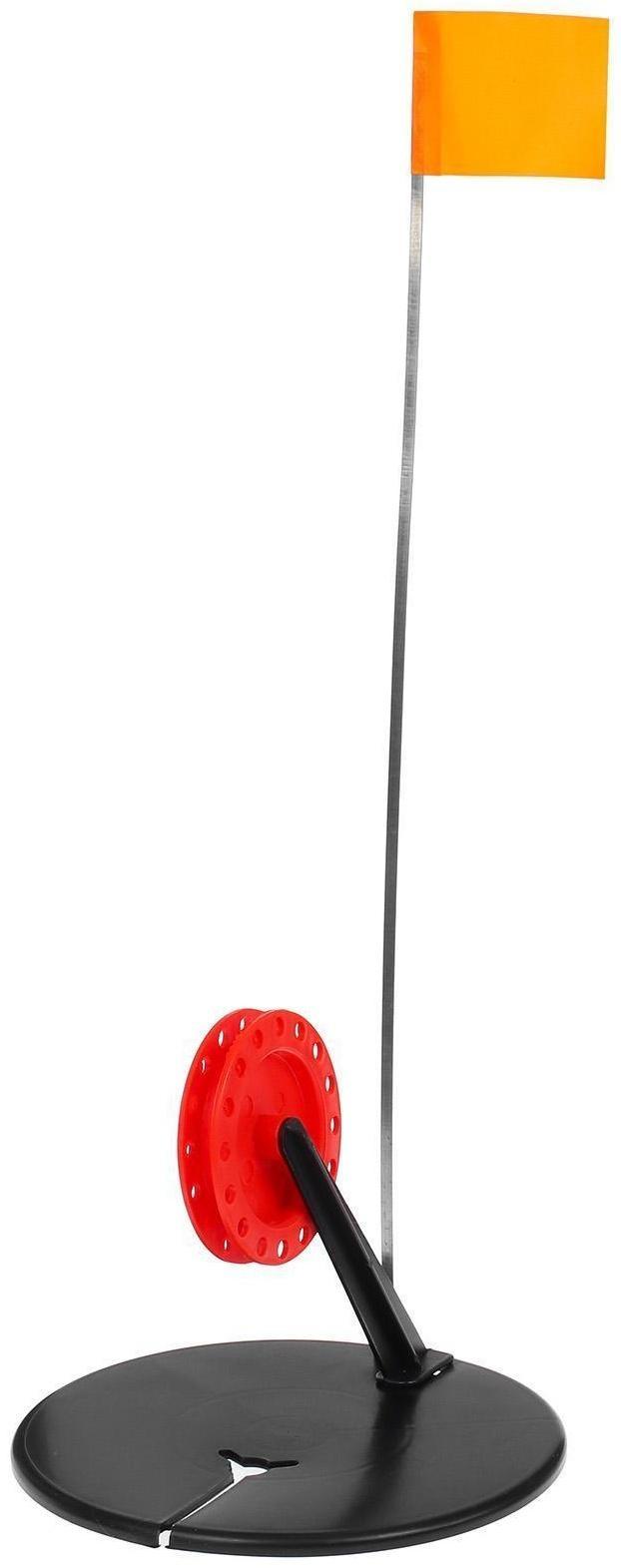 Жерлица с угловой стойкой, с катушкой d=65-90, цвет ассорти, в сумке 10 шт.