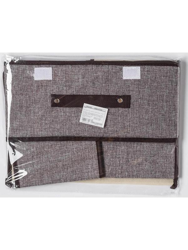 Короб стеллажный для хранения с двойной крышкой «Тэри», 36×25×16 см, цвет серый