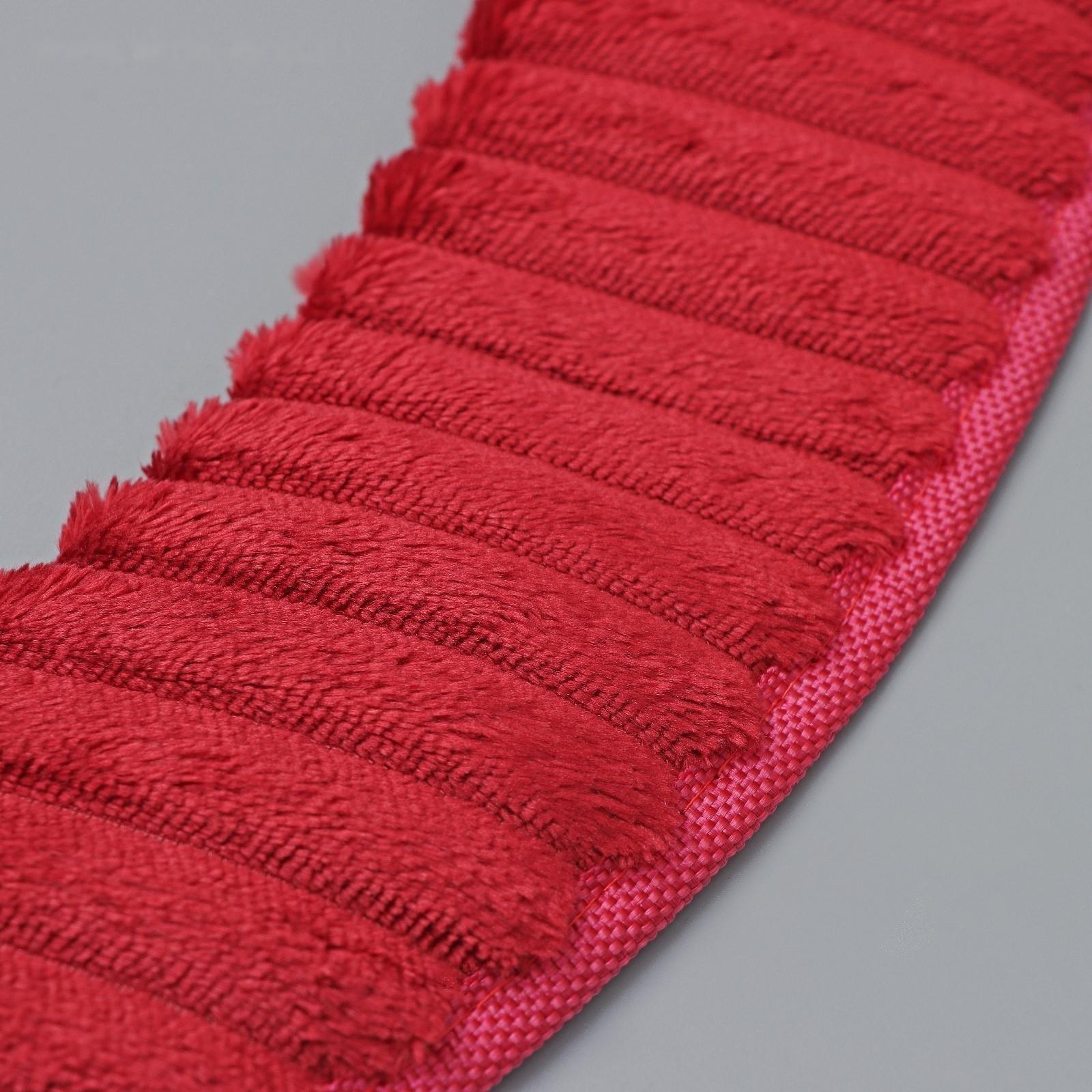 Чехол на сиденье для унитаза на липучках Доляна «Плюша», 37×42 см, цвет МИКС