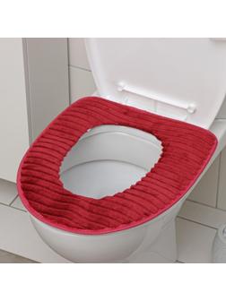 Чехол на сиденье для унитаза на липучках Доляна «Плюша», 37×42 см, цвет МИКС