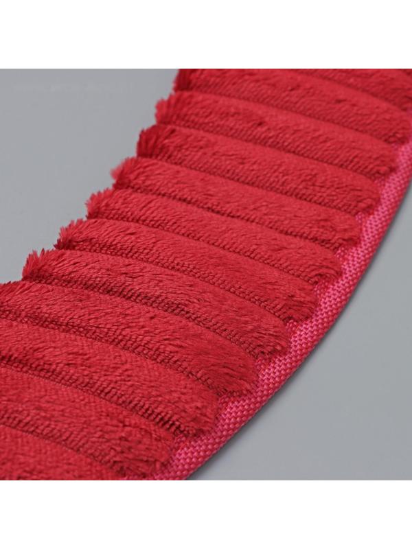 Чехол на сиденье для унитаза на липучках Доляна «Плюша», 37×42 см, цвет МИКС