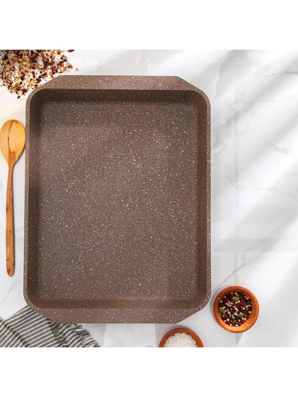 Противень Гранит brown, 30×40 см, антипригарное покрытие, цвет коричневый
