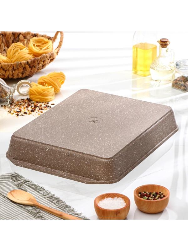 Противень Гранит brown, 30×40 см, антипригарное покрытие, цвет коричневый