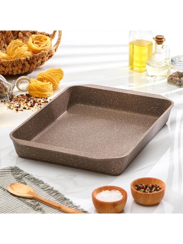 Противень Гранит brown, 30×40 см, антипригарное покрытие, цвет коричневый