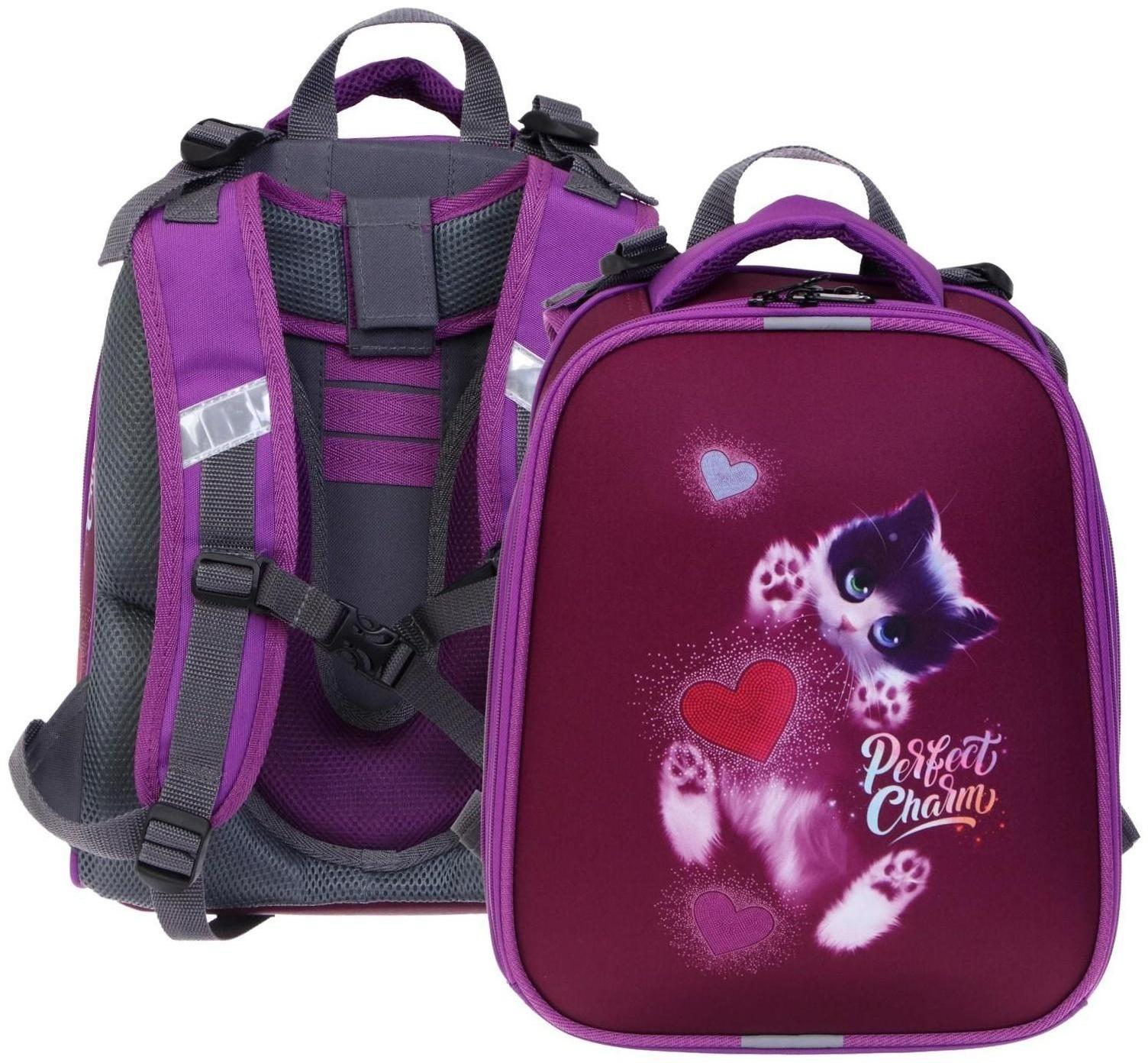 Рюкзак каркасный школьный 38 х 30 х 16 см, эргономичная спинка, Stavia 