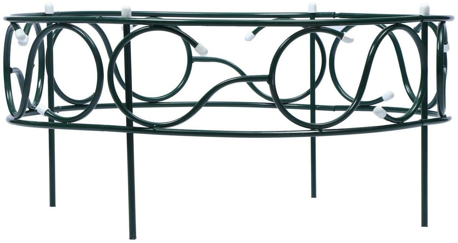 Грядка оцинкованная, 70 × 70 × 30 см, зелёная, «Декоративная»