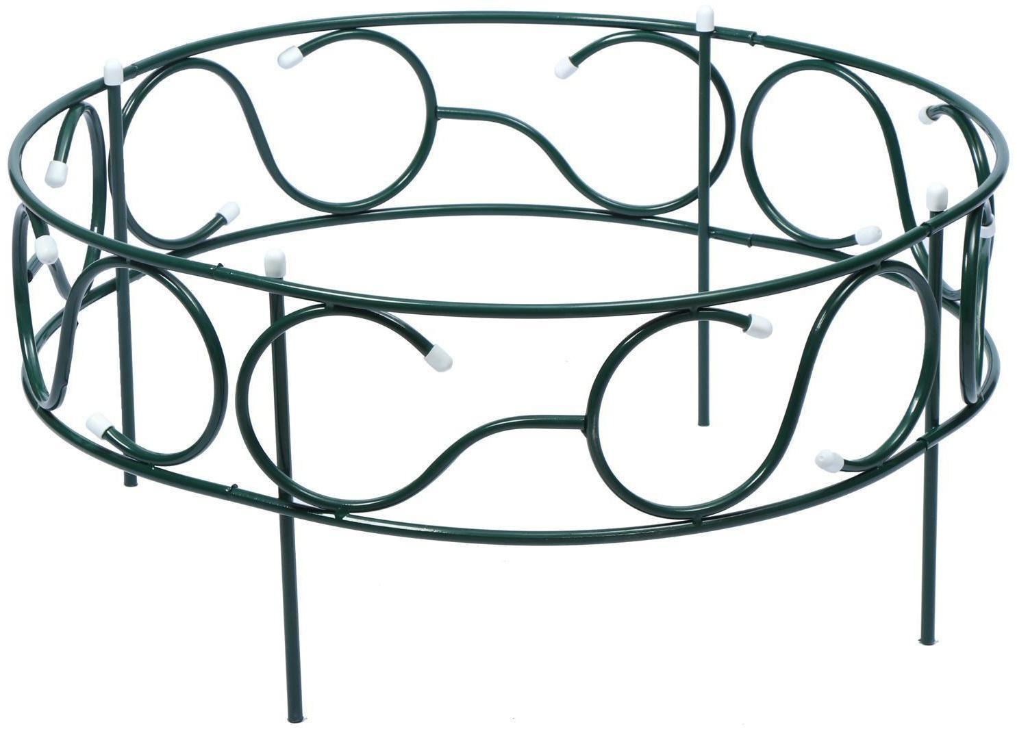 Грядка оцинкованная, 70 × 70 × 30 см, зелёная, «Декоративная»