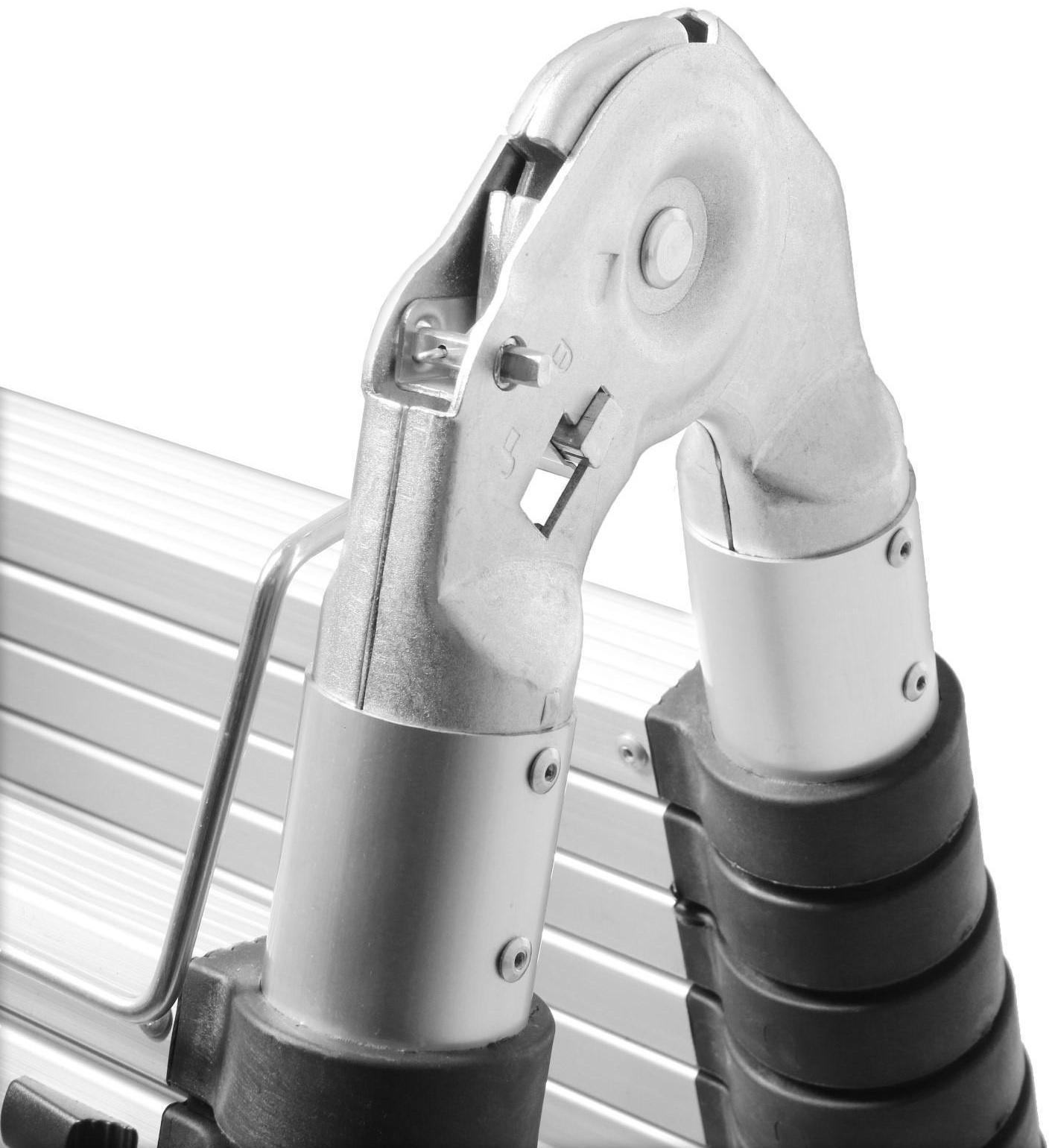 Стремянка-лестница телескопическая ТУНДРА, раскладная, алюминиевая, 2.2 х 2.2 м