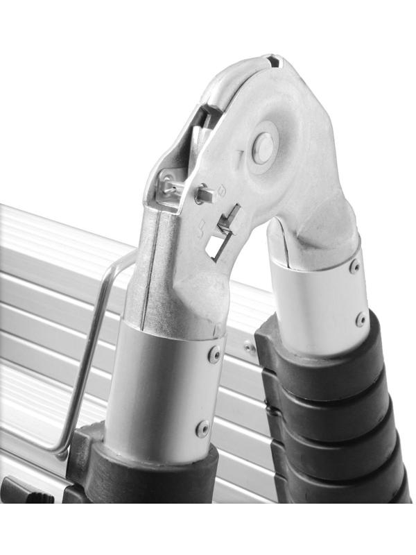 Стремянка-лестница телескопическая ТУНДРА, раскладная, алюминиевая, 2.2 х 2.2 м