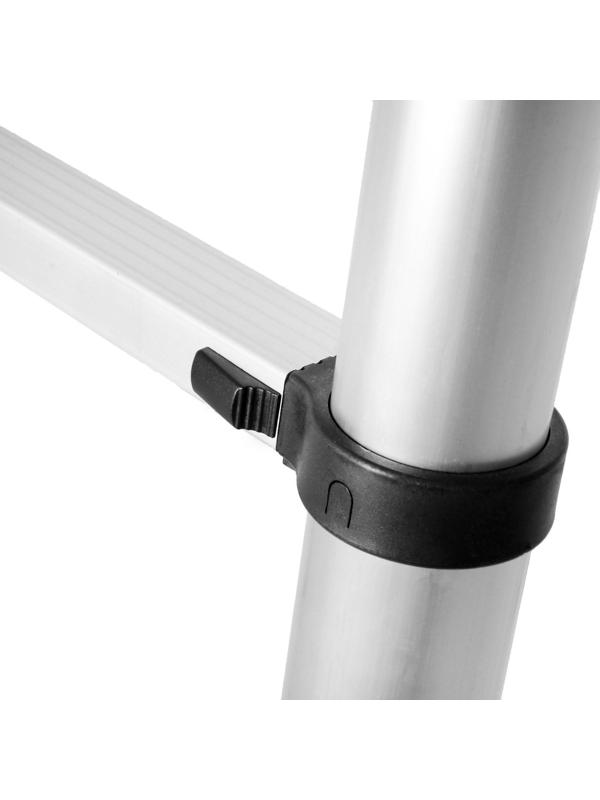 Стремянка-лестница телескопическая ТУНДРА, раскладная, алюминиевая, 2.2 х 2.2 м