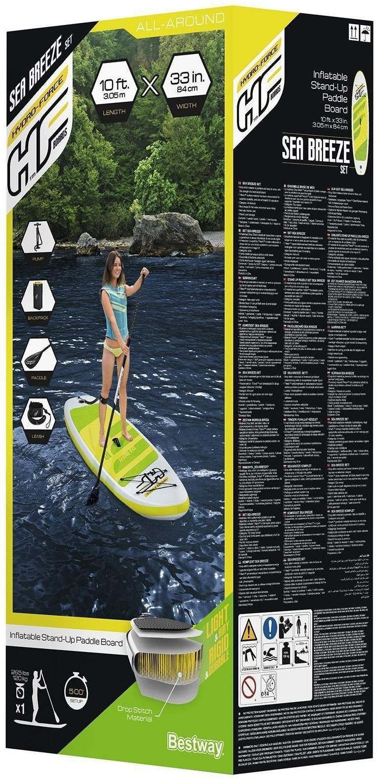 SUP-доска с набором Sea Breeze, 305 х 84 х 12 см, 65340 Bestway
