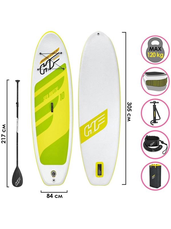 SUP-доска с набором Sea Breeze, 305 х 84 х 12 см, 65340 Bestway