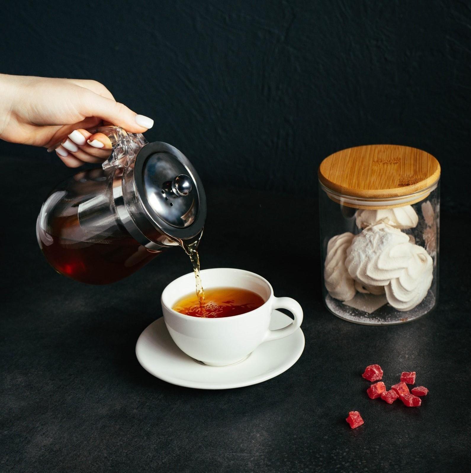 Чайник стеклянный заварочный Magistro «Мехико» 5425823, 500 мл, с металлическим ситом, пластиковая колба