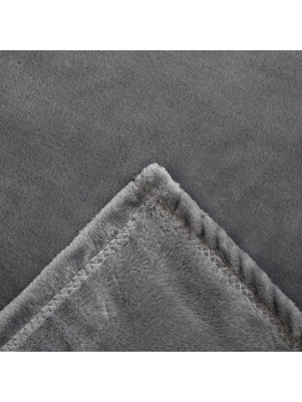 Плед LoveLife 100х140 см, велсофт, цвет серый, 100% пэ