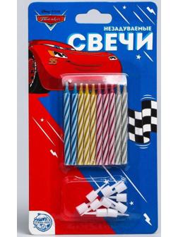 Свечи незадуваемые в торт, Тачки, 10 шт.