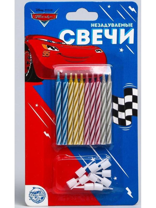 Свечи незадуваемые в торт, Тачки, 10 шт.