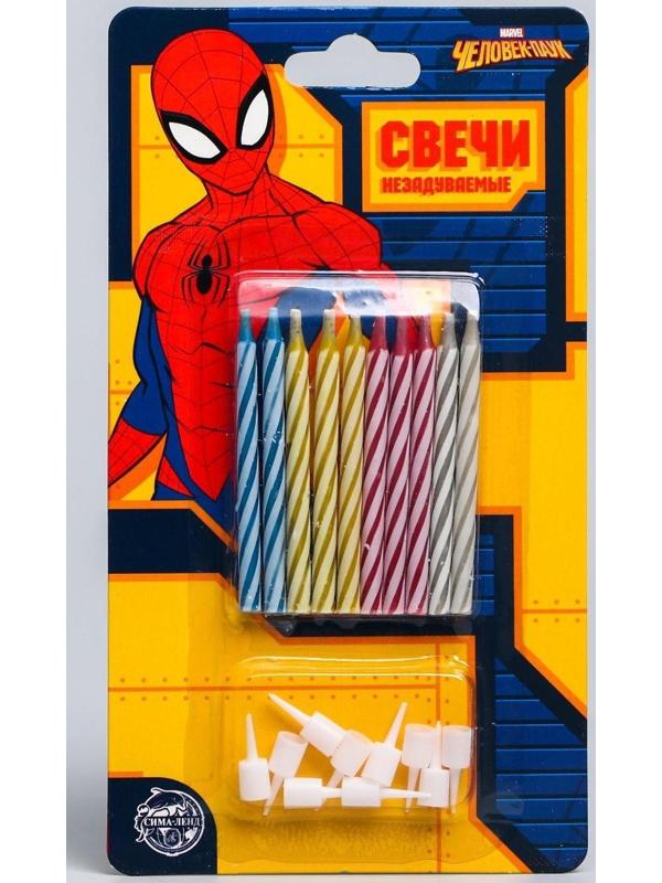 Набор свечей незадуваемые для торта, Человек-Паук