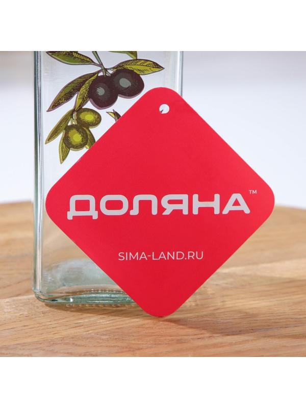 Бутыль стеклянная для соусов и масла Доляна «Олива», 500 мл, 6×29 см