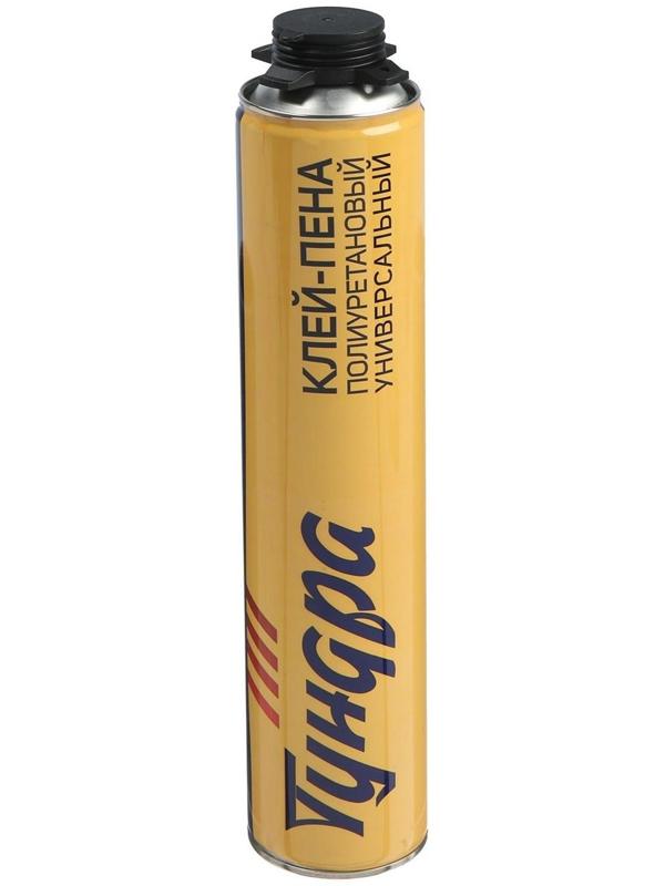 Клей-пена ТУНДРА, полиуретановый, универсальный, белый, 800 мл