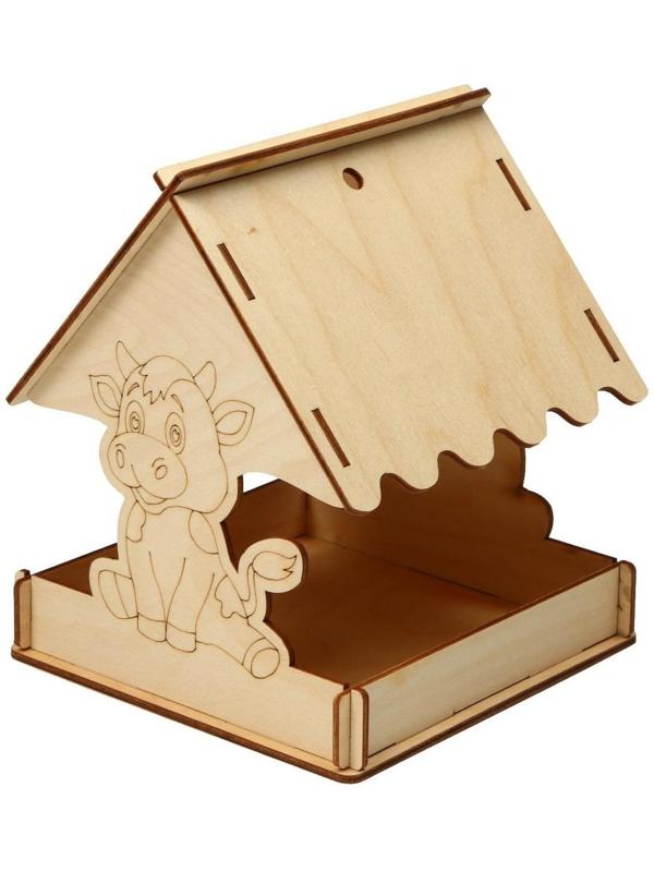 Кормушка для птиц «Бычок», 15,5 × 15 × 18,5 см