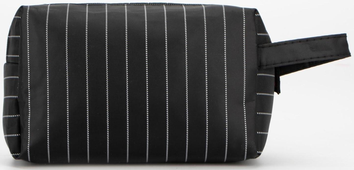 Косметичка на молнии, наружный карман, цвет чёрный