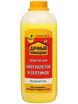 Жидкость для биотуалета нижнего бака «Дачный помощник», расщепитель, 1 л
