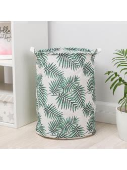 Корзина бельевая текстильная Доляна «Тропиканка», 35×45 см