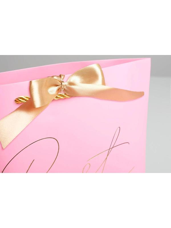 Пакет подарочный «Best wishes», 28 х 20 х 9 см