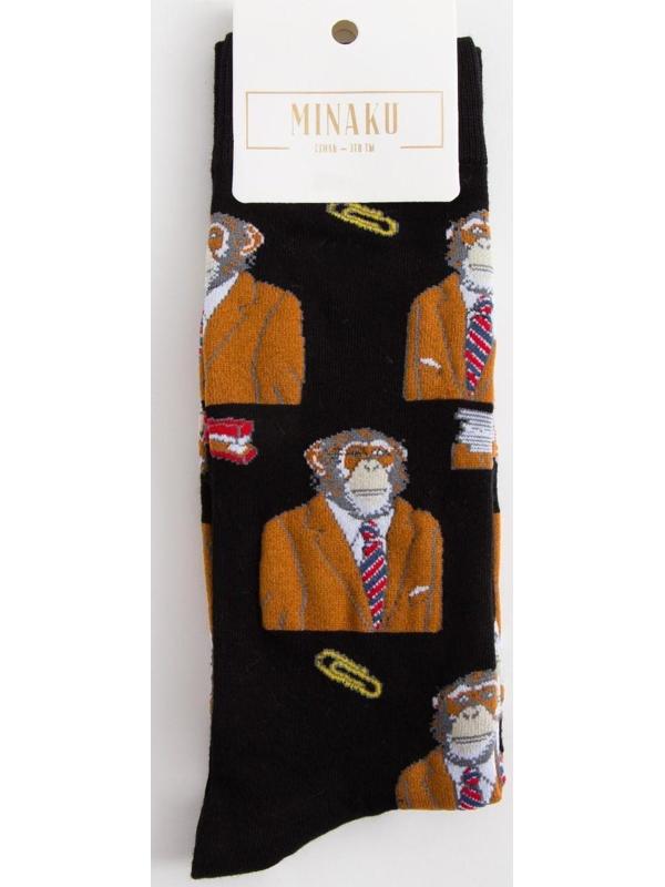 Носки мужские MINAKU «Обезьянки», размер 41-42 (27 см)