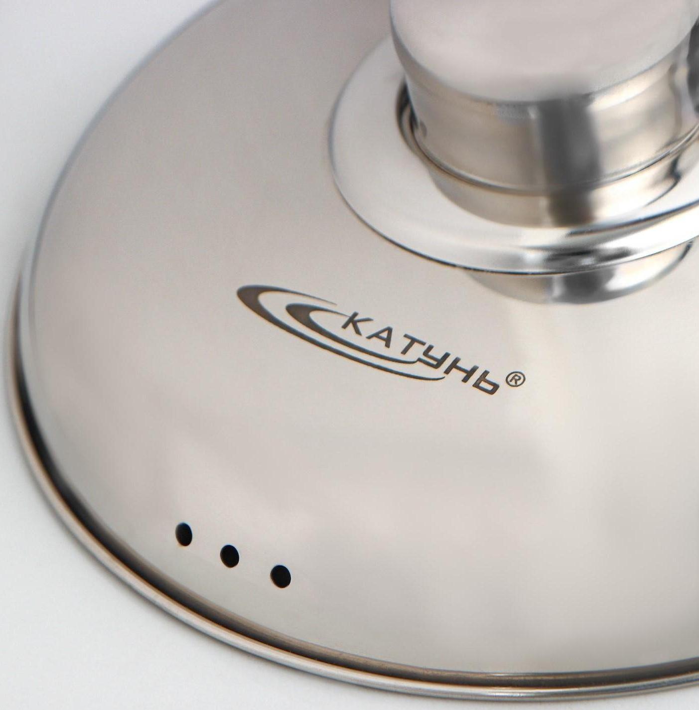 Ковш «Гретта», 1,8 л, d=16 см, металлическая крышка, с теплораспределительным слоем, металлическая ручка, индукция