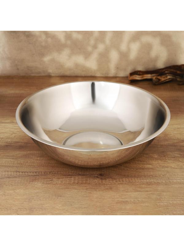 Миска из нержавеющей стали, 6 л, d=34 см, толщина 0,4 мм