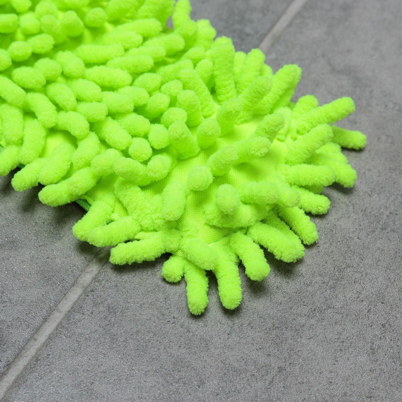 Швабра для мытья пола плоская Доляна, насадка из микрофибры 38×8 см, гибкие края, телескопическая ручка 80-120 см