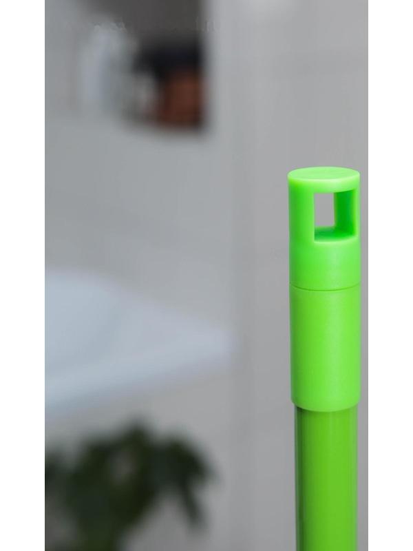 Швабра для мытья пола плоская Доляна, насадка из микрофибры 38×8 см, гибкие края, телескопическая ручка 80-120 см