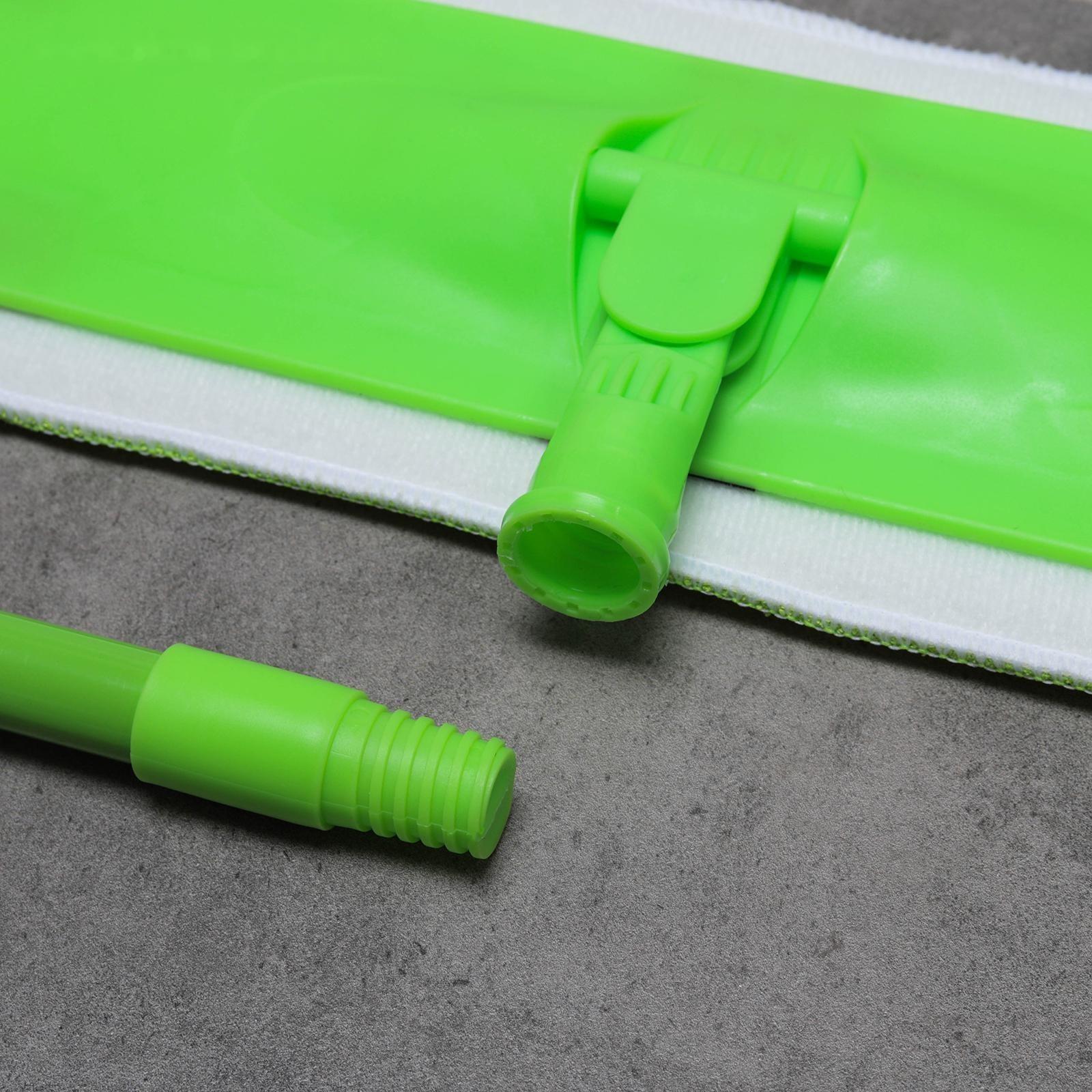 Швабра для мытья пола плоская Доляна, насадка на липучке из микрофибры 40×14 см, 40 гр, телескопическая ручка 80-120 см