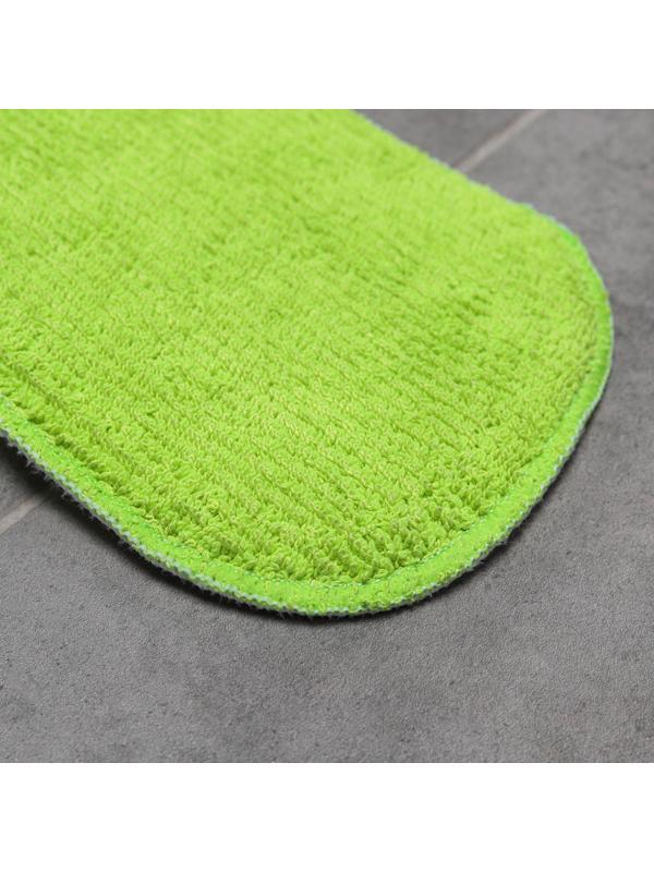 Швабра для мытья пола плоская Доляна, насадка на липучке из микрофибры 40×14 см, 40 гр, телескопическая ручка 80-120 см