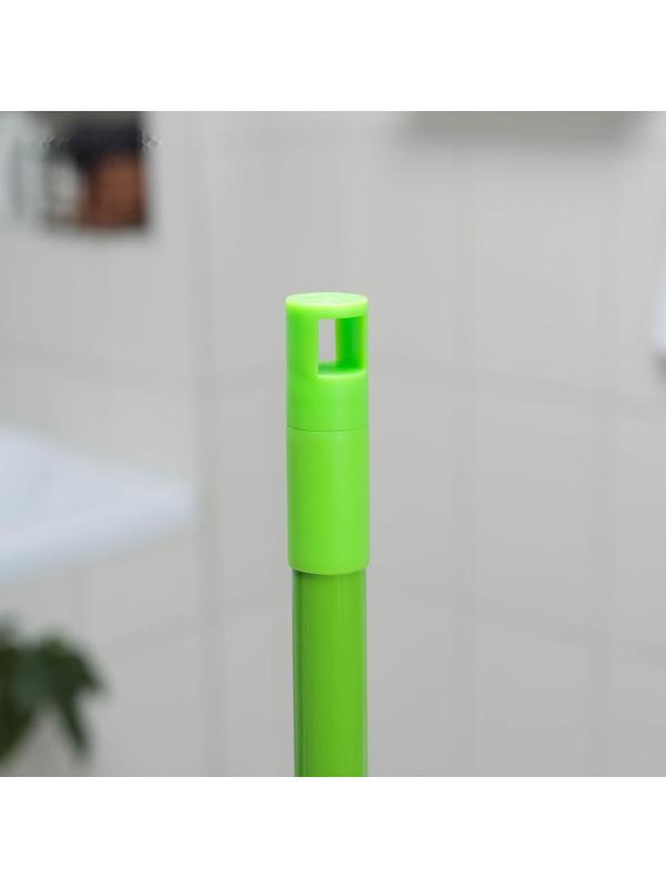 Швабра для мытья пола плоская Доляна, насадка на липучке из микрофибры 40×14 см, 40 гр, телескопическая ручка 80-120 см