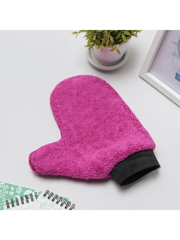 Варежка для уборки Доляна, 22×26 см, 40 гр, двухсторонняя, мягкая, микрофибра