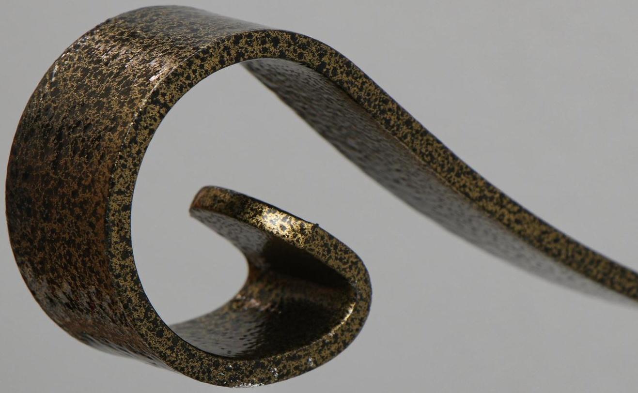 Кронштейн для кашпо, кованый, 21 см, металл, бронзовый