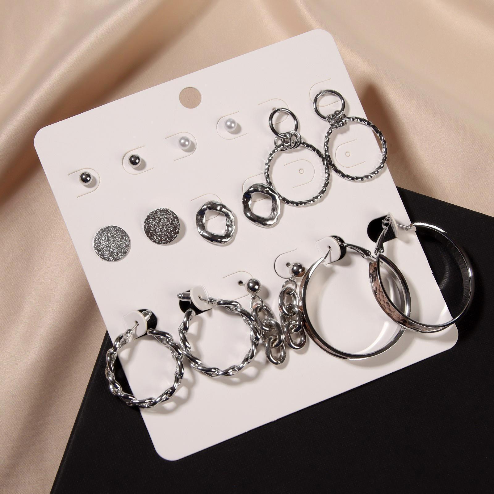 Серьги набор 8 пар 