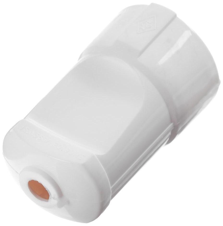 Переносная розетка, 10А, с з/к, 220 В, белая, розничная упаковка