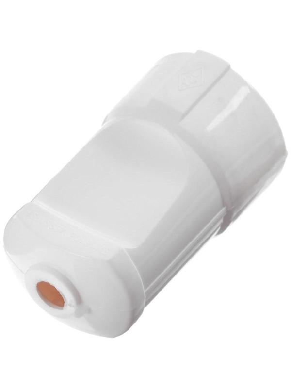 Переносная розетка, 10А, с з/к, 220 В, белая, розничная упаковка