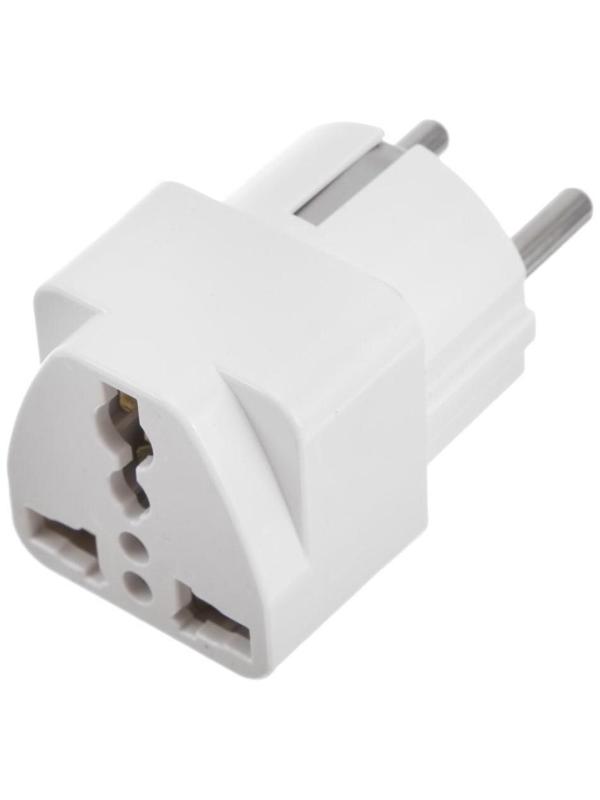 Переходник универсальный 16А, с з/к, 220 В, белый, розничная упаковка