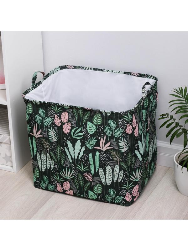 Корзина бельевая текстильная Доляна «Джунгли», 50×40 см