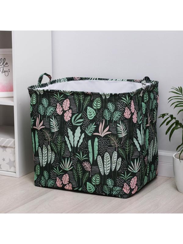Корзина бельевая текстильная Доляна «Джунгли», 50×40 см