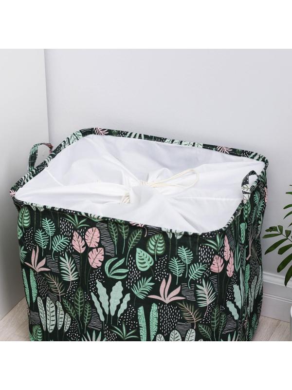 Корзина бельевая текстильная Доляна «Джунгли», 50×40 см