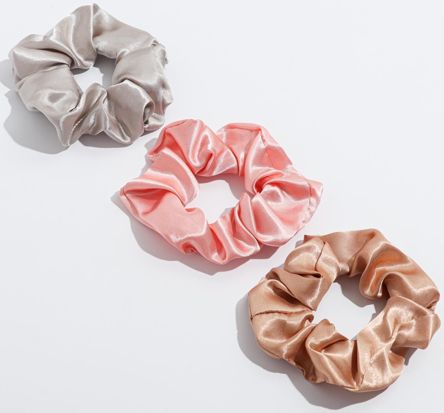 Набор атласных резинок для волос «Good vibes», 3 шт., диам. 10 см
